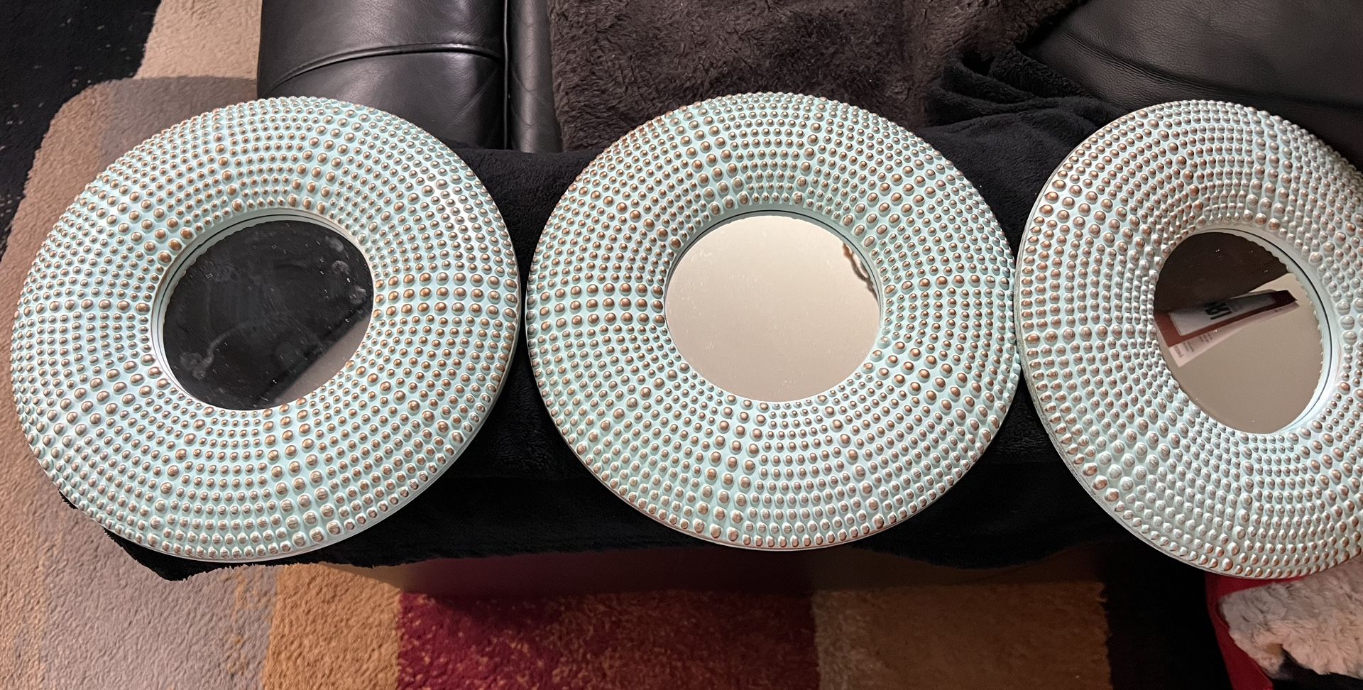 Teal Mirrors Wall Decor ( Pls Read Description Below)