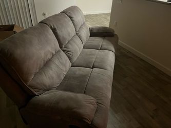 Couch with two recliners