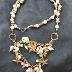 Shell, Starfish And Pearl 