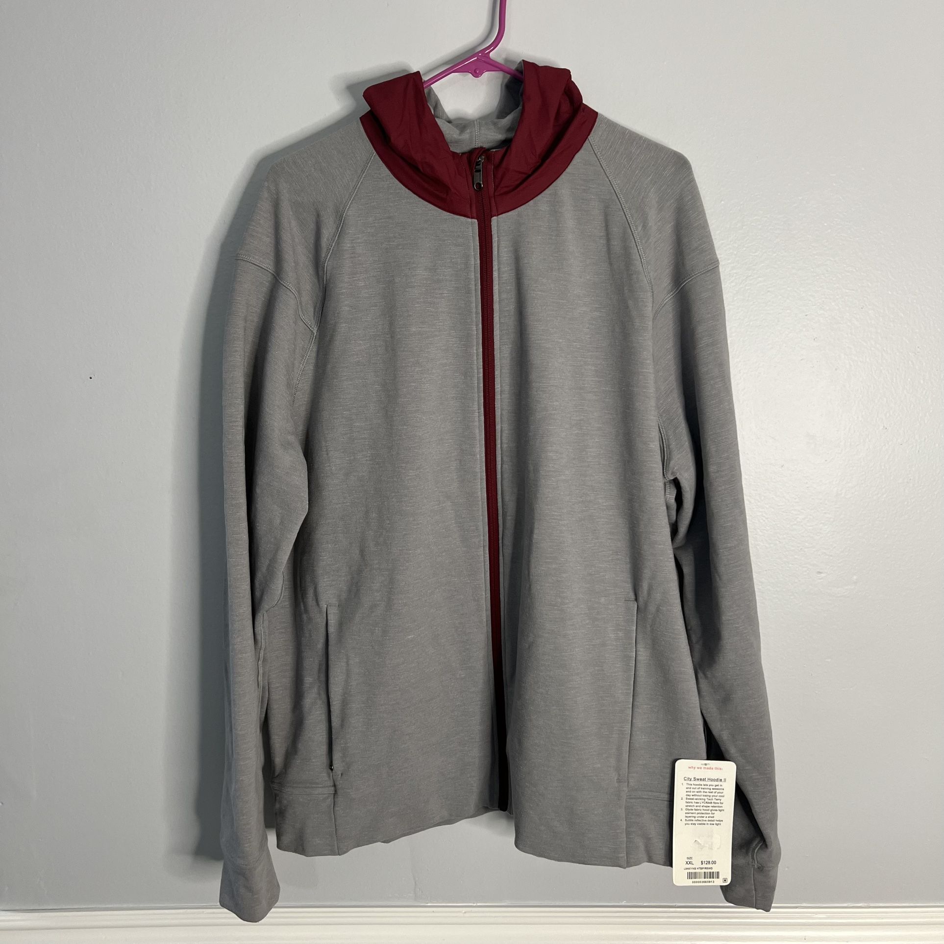 Lululemon City Sweat Hoodie XXL Grey NWT $128 M4XYNS Full Zip Jacket