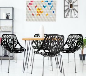 Set of 4 Dining Accent Armless Chairs