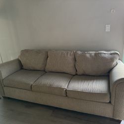 beige sofa/ couch