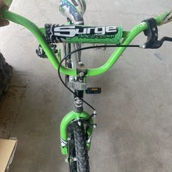 Kids Green And Black Bike 
