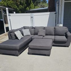 Grey Couch With Ottoman. Send Me Your Offer! Willing To Negotiate 