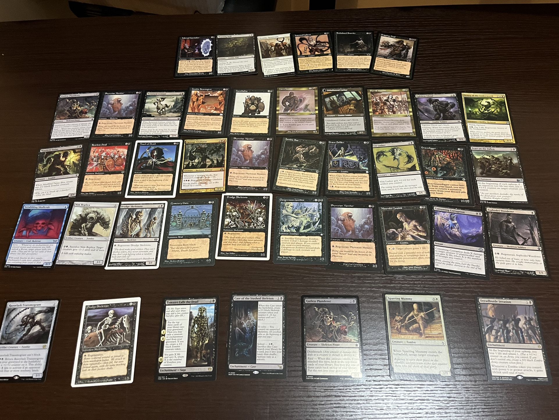 MTG SKELETONS/ ZOMBIES magic the gathering lot+ bonuses !