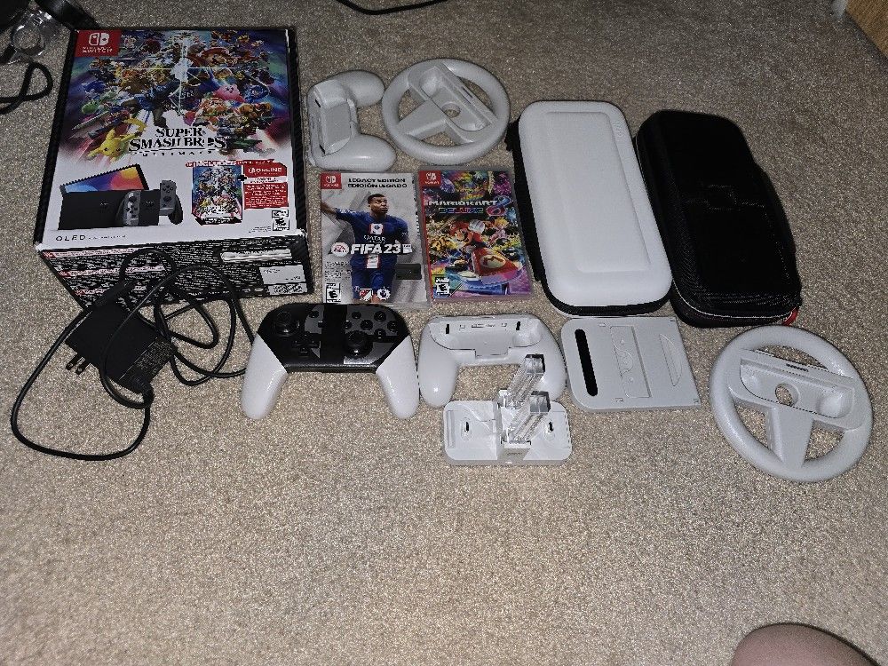  Oled Switch Super Smash Bros Edition Bundle 
