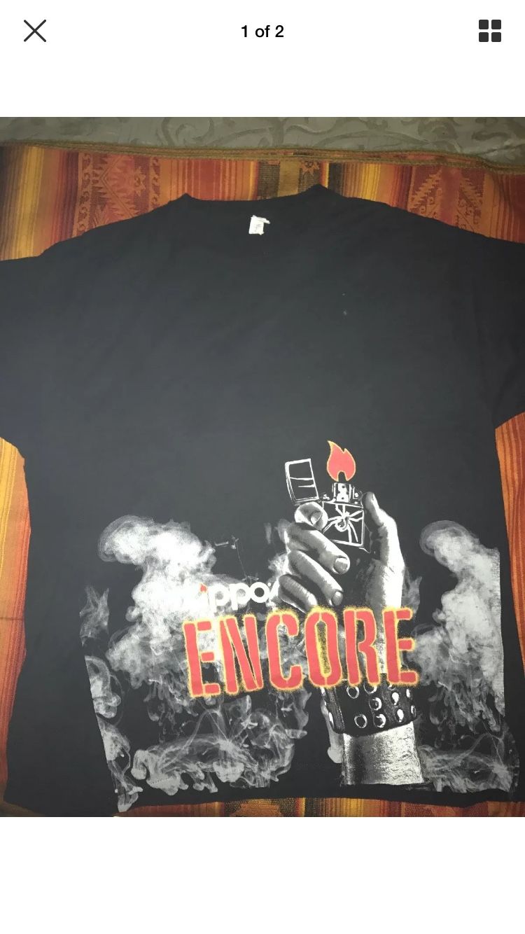 Zippo encore set the world on fire word tour tshirt