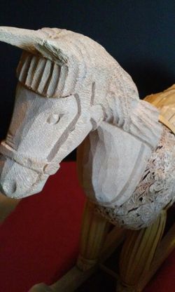 Hand Carved Wood Rocking Horse