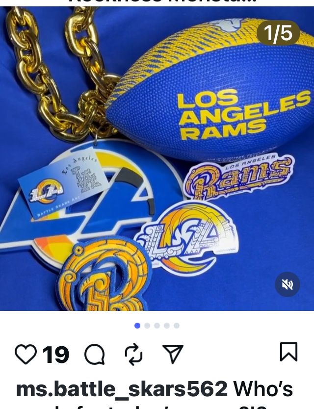 Aztec Style Items (Dodgers, LA Rams, San Francisco)