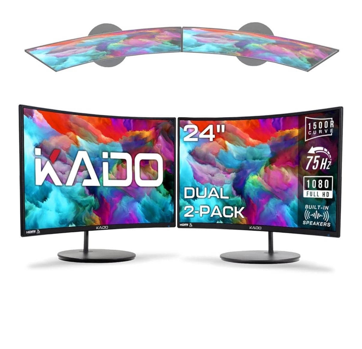 2-24” Curved Dual Monitors