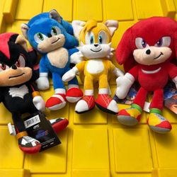 Sonic 3 2025 AMC Exclusive plush Set Complete