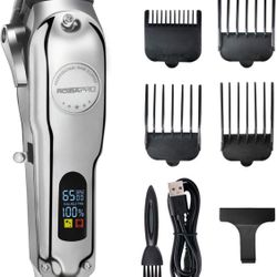 New! Professional Hair Clippers for Men - Barber Clippers for Hair Cutting Grooming Kit - Adjustable Hair Trimmer for Men, All Metal Beard Trimmer, Co