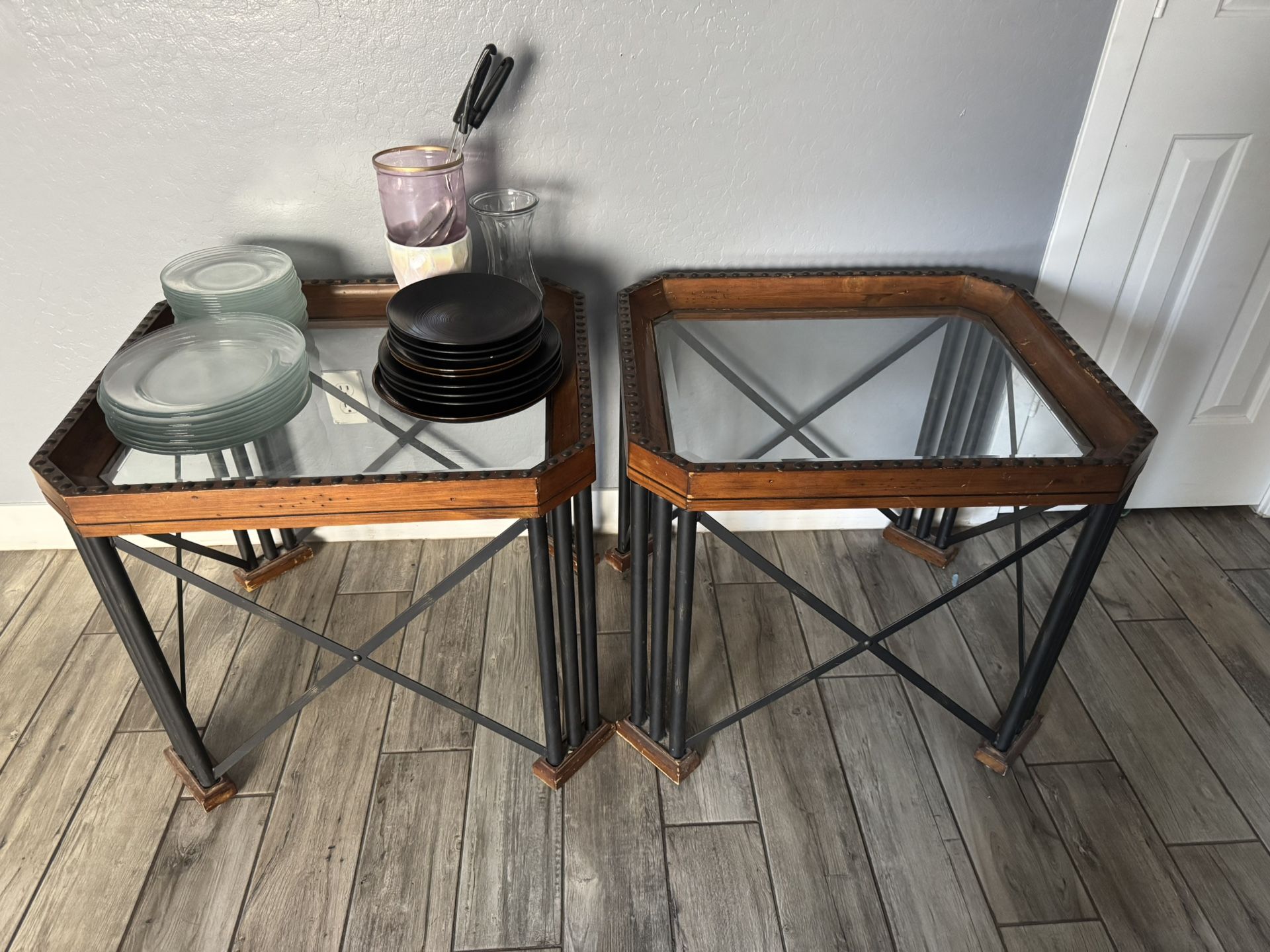 2 Glass Coffee/End Tables 