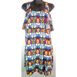Jessica Simpson Geometric Print Sleeveless Dress Size 8 NEW