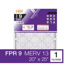 HDX 20 in. x 25 in. x 4 in. Honeywell Replacement Pleated Air Filter FPR 9, MERV 11