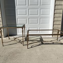 Heavy Iron Coffee Table And One End Table