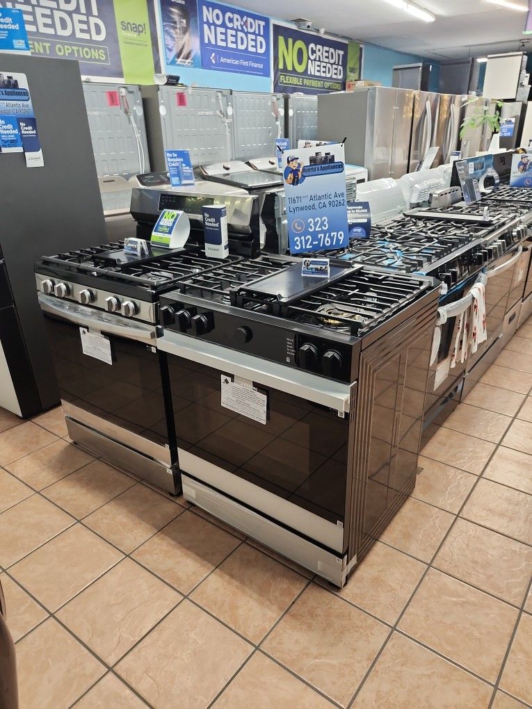 Samsung Bespoke Slide In Gas Range 5 Burner Gas Range With Air Fry