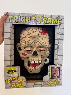 Fright Frame Animated Skull Halloween Decoration