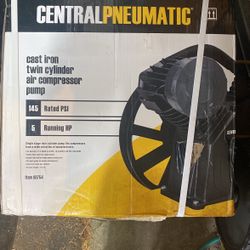 cast-iron, twin cylinder, air compressor pump