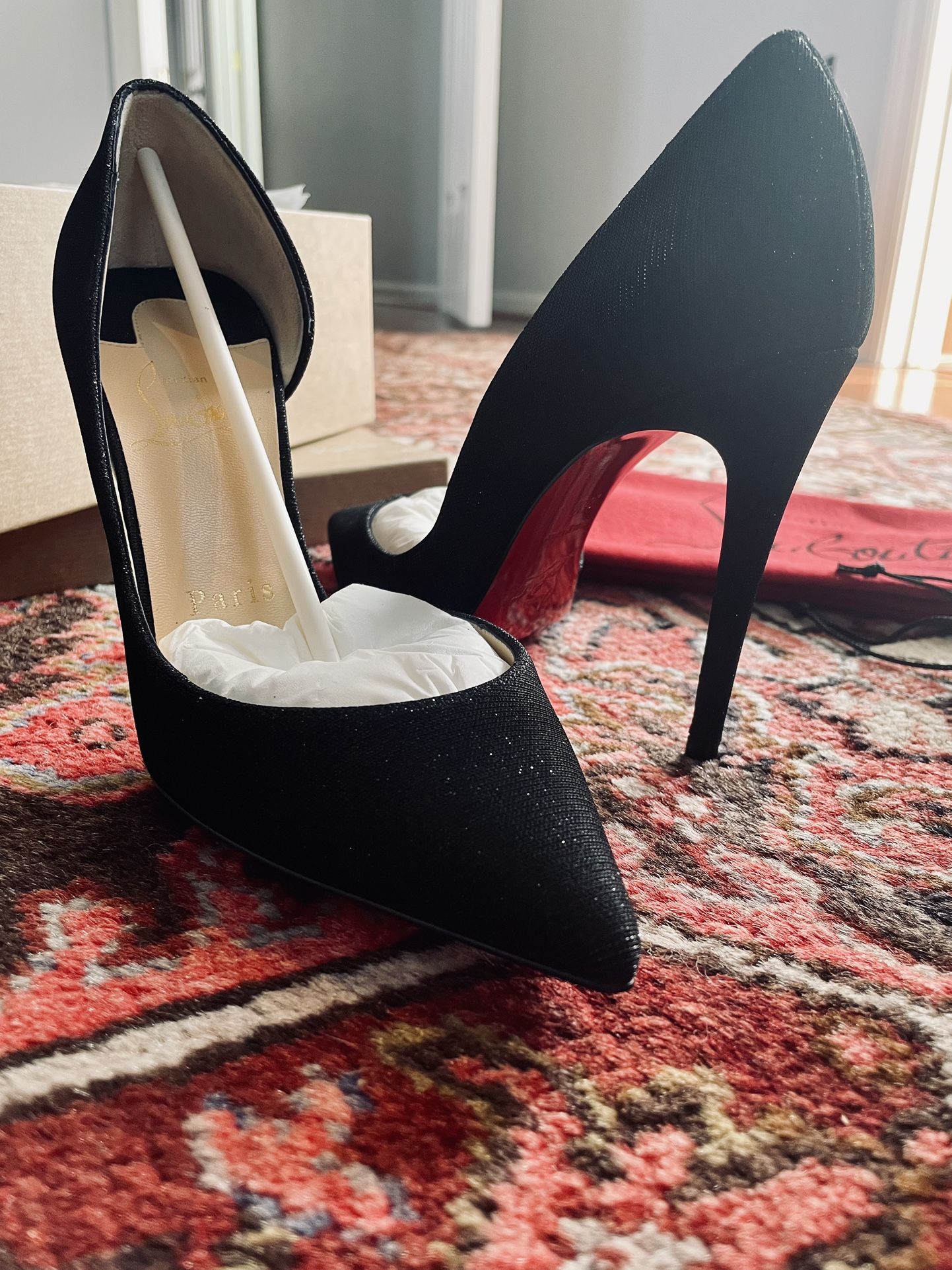 NIB Christian Louboutin Paris “Iriza 100 Glitter Tennis” Pumps - 35.5