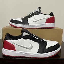 Nike Air Jordan 1 Retro Low Slip White/Gym Red/Black Women's Size 12 Men's 10.5