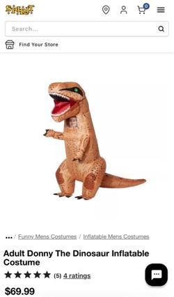 ADULT Donny The Dinosaur Inflatable Halloween Costume