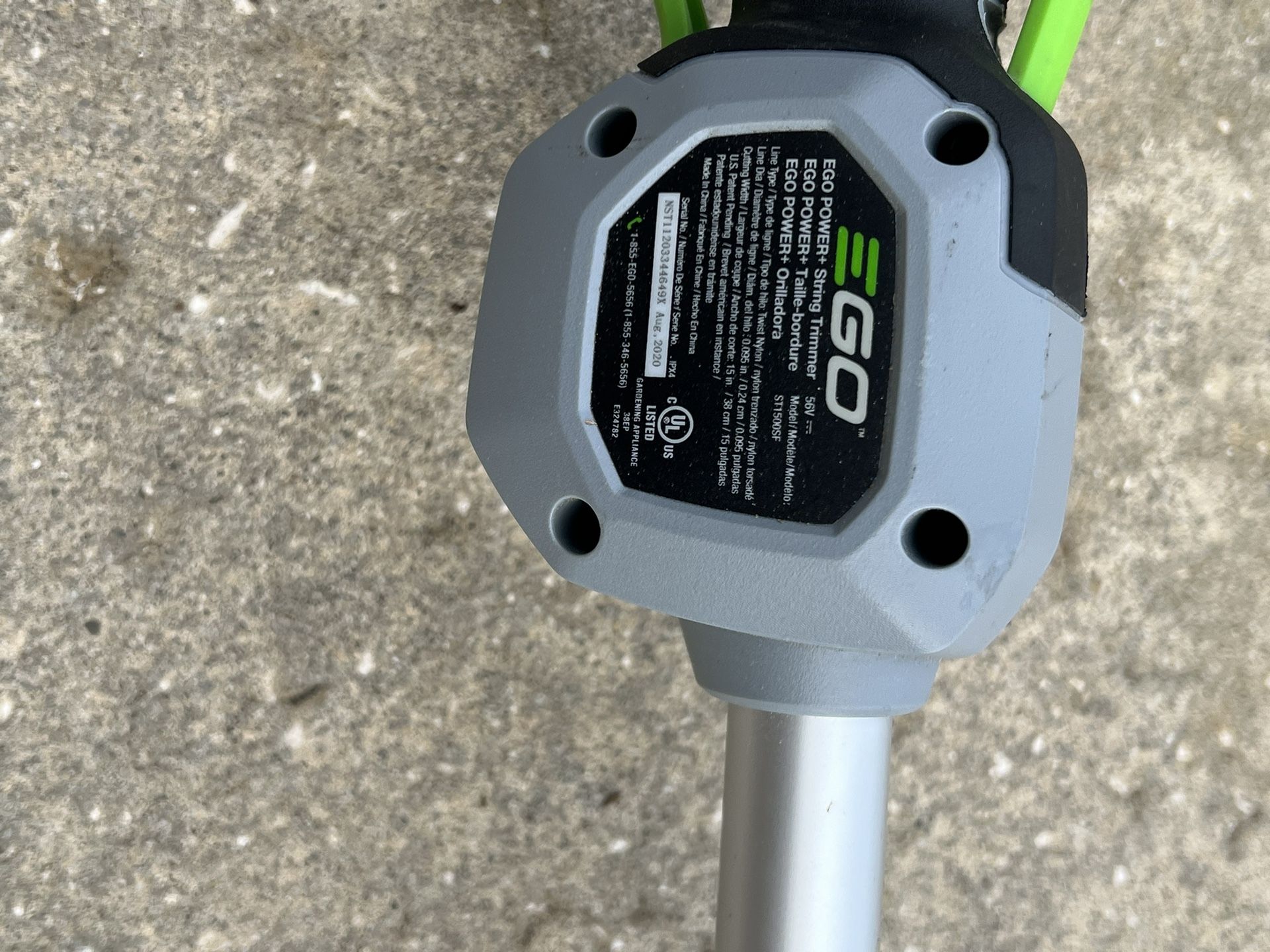 EGO Power+ ST1500SF 15'' 56V Cordless String Trimmer (TOOL ONLY) TESTED ...