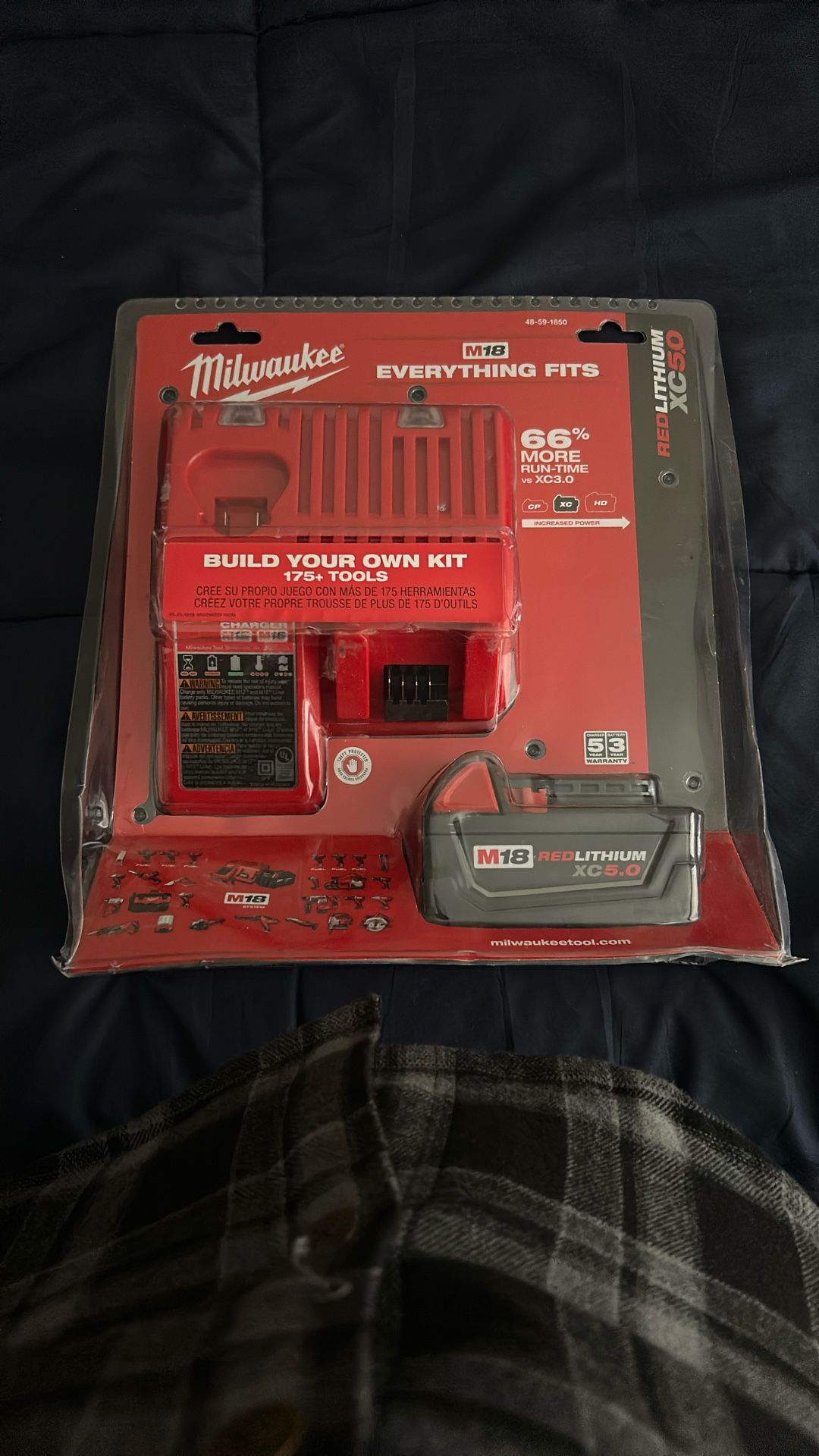 Milwaukee 5.0 Xc Battery And Charger (NEW)