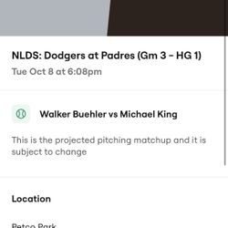 Padres V Dodgers 10/8
