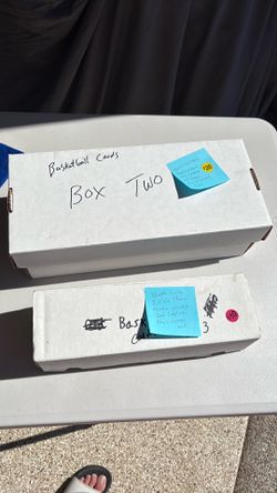 Two boxes full of Basketball cards