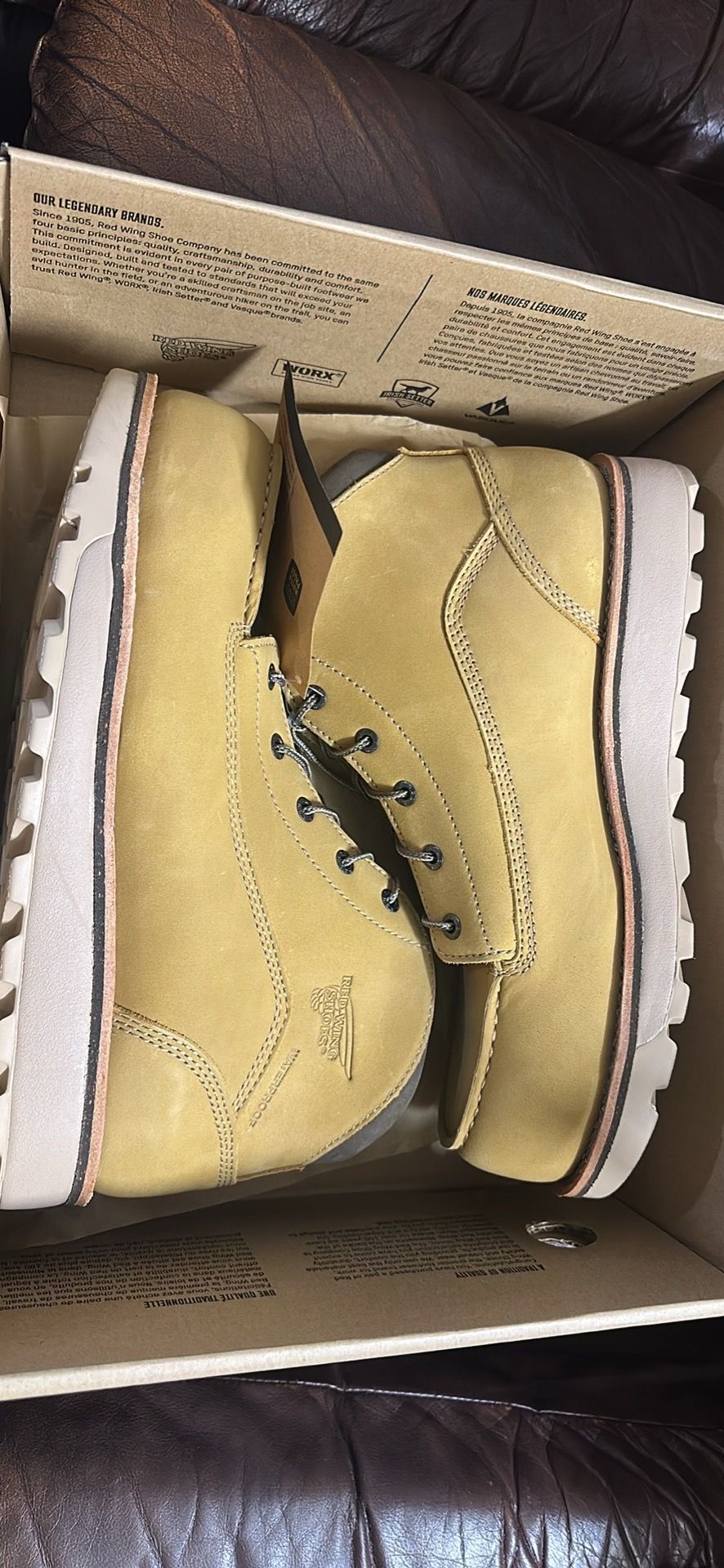 RED WING SHOES STEEL TOE WORK BOOTS 2461 MEN SIZE 9.5 E2