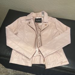 Guess Pink Leather Jacket 