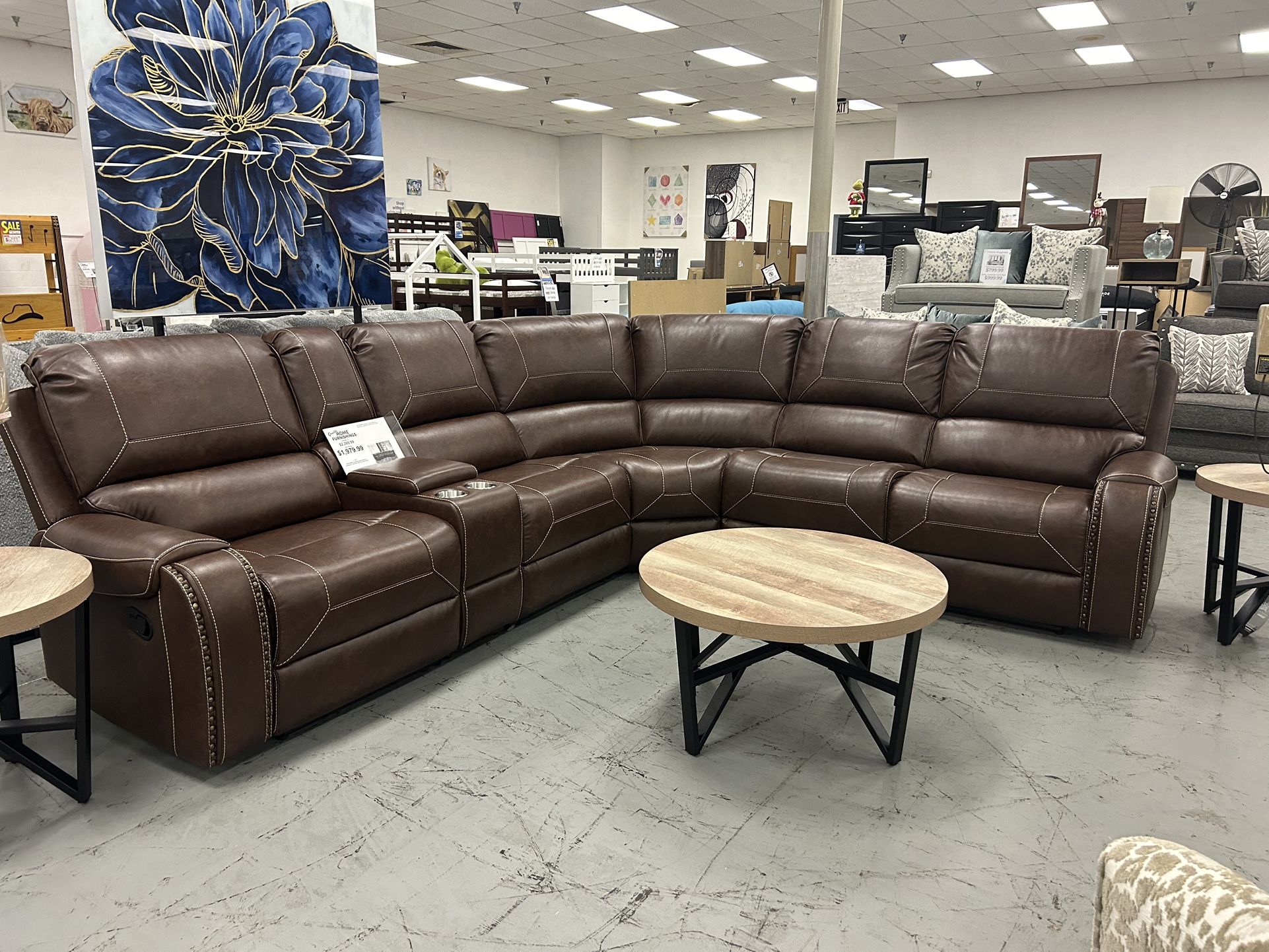 New Reclining Sectional