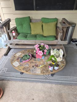 Wood Glider w/cushions