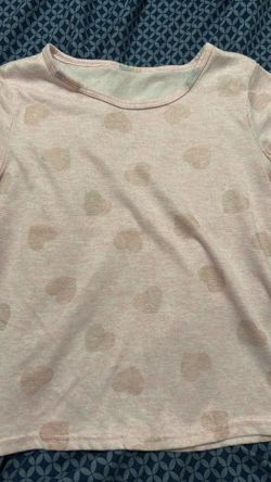 Kids Pink Heart Print T-Shirt