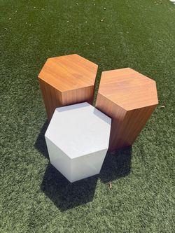 Set of 3 Hexagonal Side Tables
