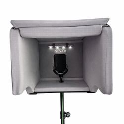 Portable Vocal Recording Booth / Microphone Isolation Box w/ Stand