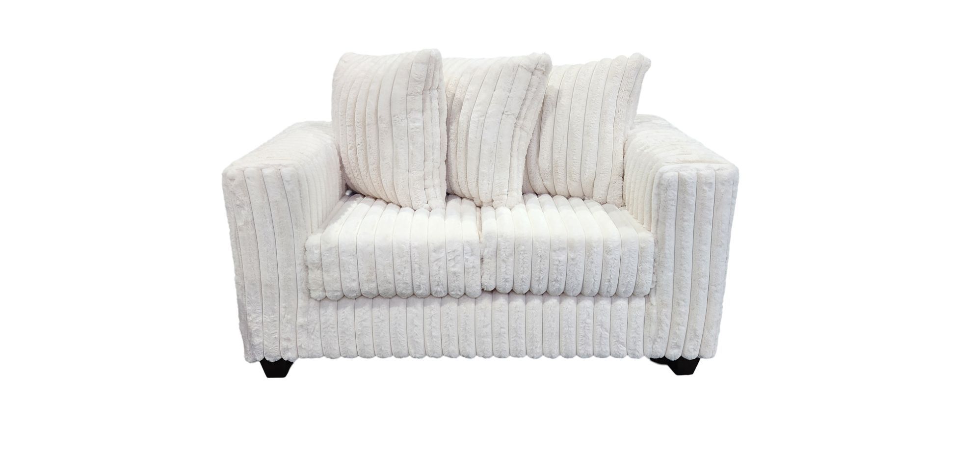 FREE White Glove Delivery – S300 Gia Ivory Sectional | Brand New