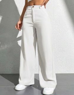 Women's Solid Color Pockets Wide Leg Loose Casual Pants