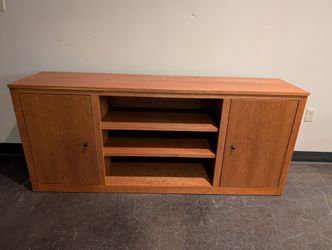 Spectra Wood Versatile Wooden Media Console with Storage