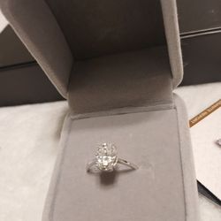 2 ct oval moissanite ring 925 sterling silver
