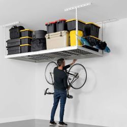 Saferacks Overhead Garage Storage 4'x8' White