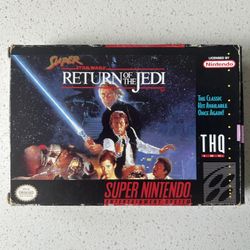 Super Star Wars: Return of the Jedi Super Nintendo SNES 1994 Video Game w/ Box and Manual