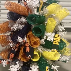 Bears Vs Packers Mini Light Up Trees