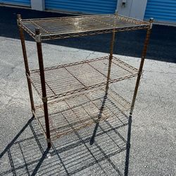 3 Tier Chrome Metal Baker’s Storage Rack Great for Kitchen Garage or Plant Stand! Lots of rust but Sturdy! 36x18x37in