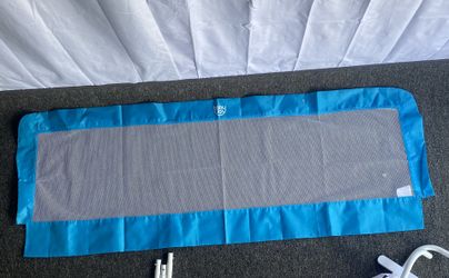 59" Extra Long Folding Breathable Baby Children Toddlers Bed Rail Guard with Safety Strap-Blue 