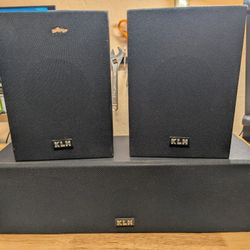 KLH Model 2410 Center And Rear Channel Speakers Surround