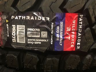 Brand New Tires (1) Pathraider Wildforce RT (33x12.50R20LT) (12 Ply) (Single) ($179)