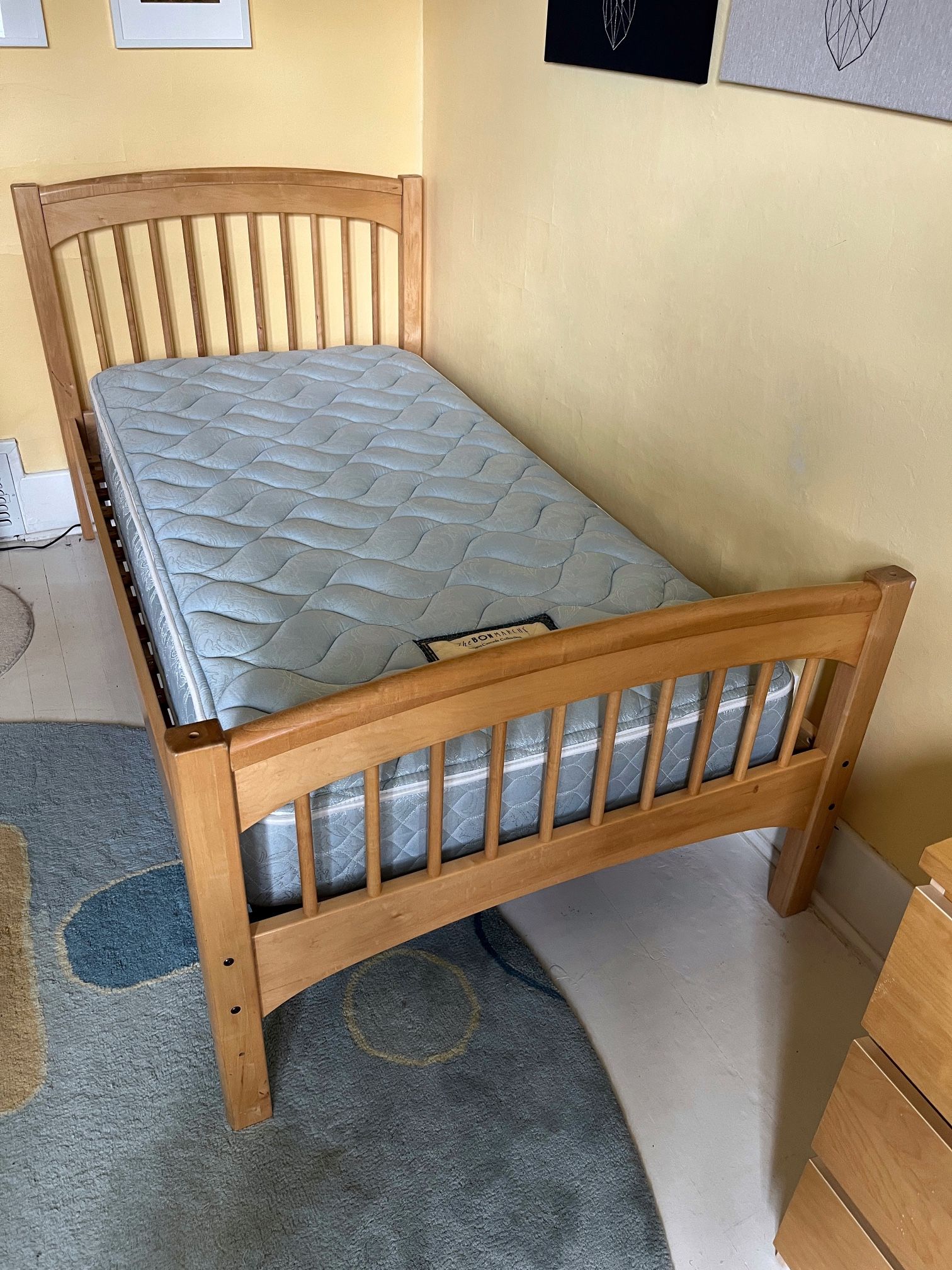 TWO Twin Matching Bed Frames And Mattresses