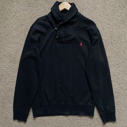 Polo Ralph Lauren Sweater Size Large Small Pony  shawl collar 